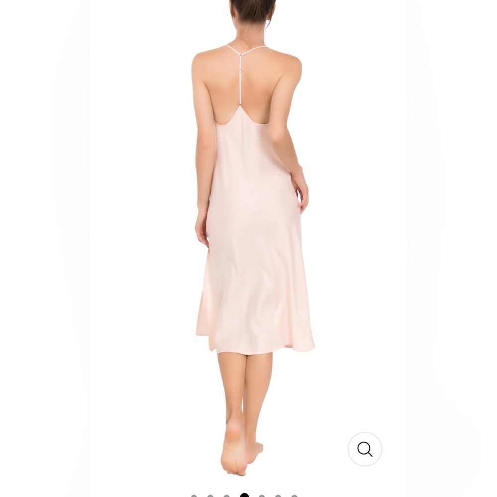 NWT Everyday Ritual Sloan T-Back Nightgown - Champagne Cotton Sateen — Large